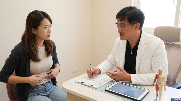 醫師為患者評估適合進行冷凍溶脂的腹部範圍 使用冷凍溶脂專用探頭針對腰側脂肪低溫處理 接受冷凍溶脂療程後呈現出的自然緊緻腹部線條 診所環境中展示冷凍溶脂技術如何減少脂肪細胞