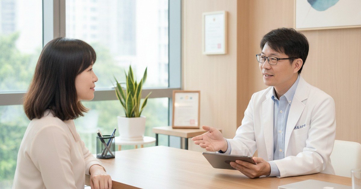 吳芮醫師說明雙下巴抽脂風險評估流程